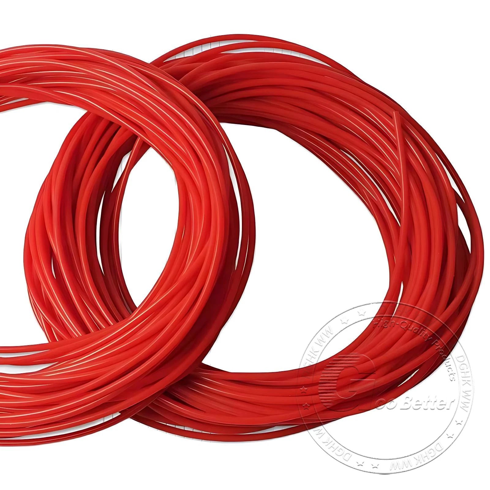 Red Food Grade Silicone Capillary Tube — ID 0.3mm to 4mm, 10 Meter