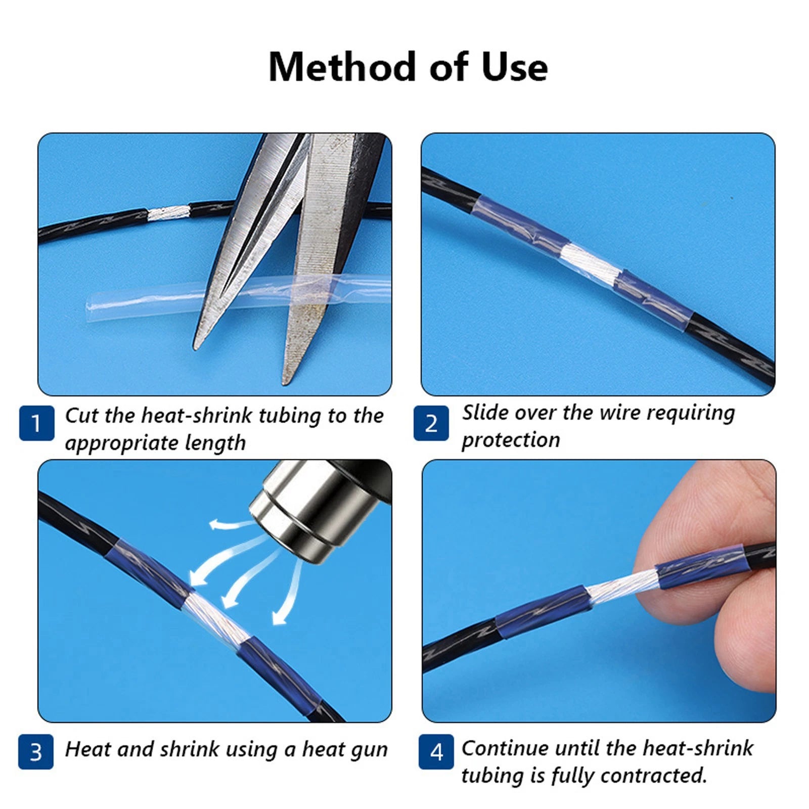 PTFE 4:1 Heat Shrink Tubing 260°C High Temp — 0.5mm to 40mm