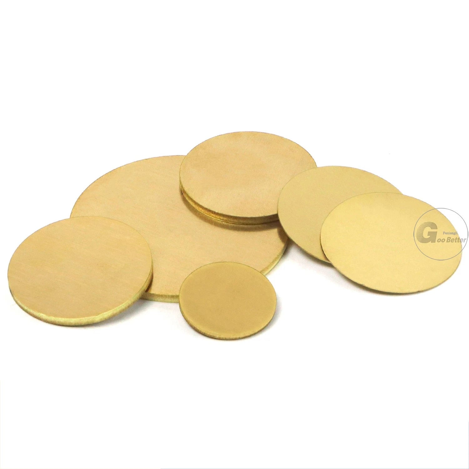 H62 Brass Solids Discs Blanks Metal Round Sheets OD10mm to 200mm Thick 5mm 6mm