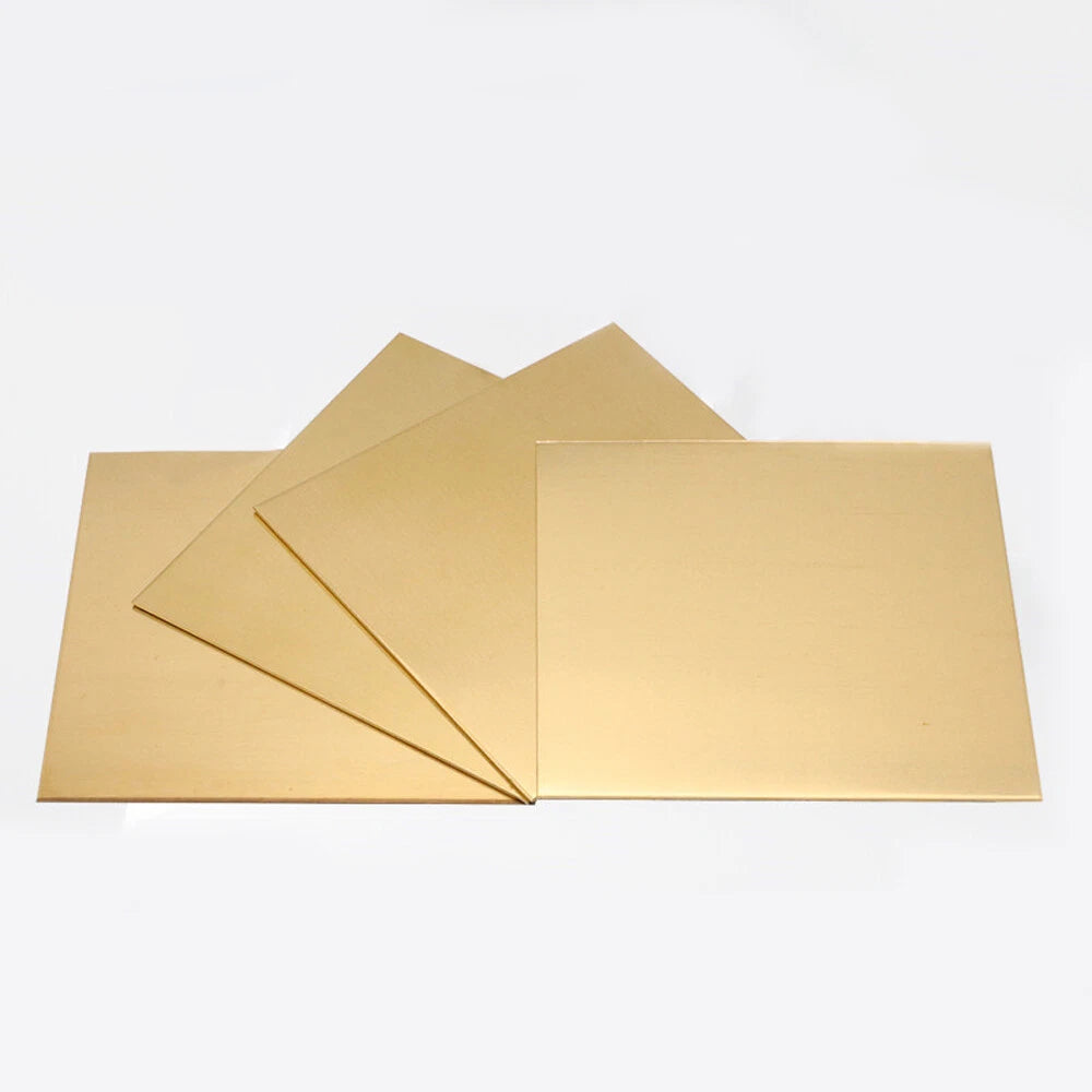 Brass Sheet Metal Plate Models Craft DIY 1/1.2/1.5/2/2.5/3/4mm Thick Select Size