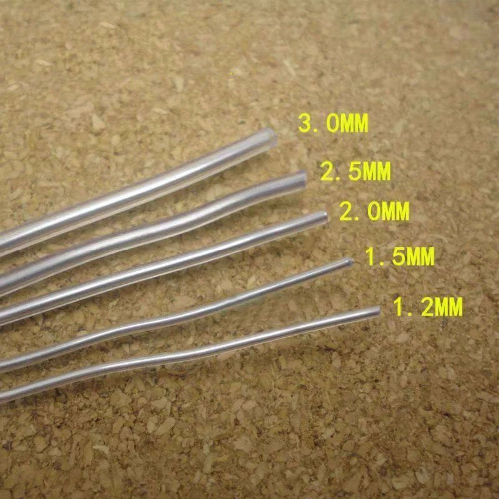 Transparent PVC-Coated Aluminium Wire Handicraft DIY Metal Wires 1.5mm-3mm Dia