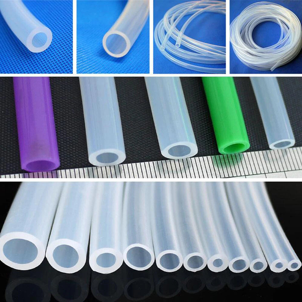 Food Grade Clear Silicone Vacuum Tube Beer Hose Pipe Soft Rubber ID:0.8-12.7mm