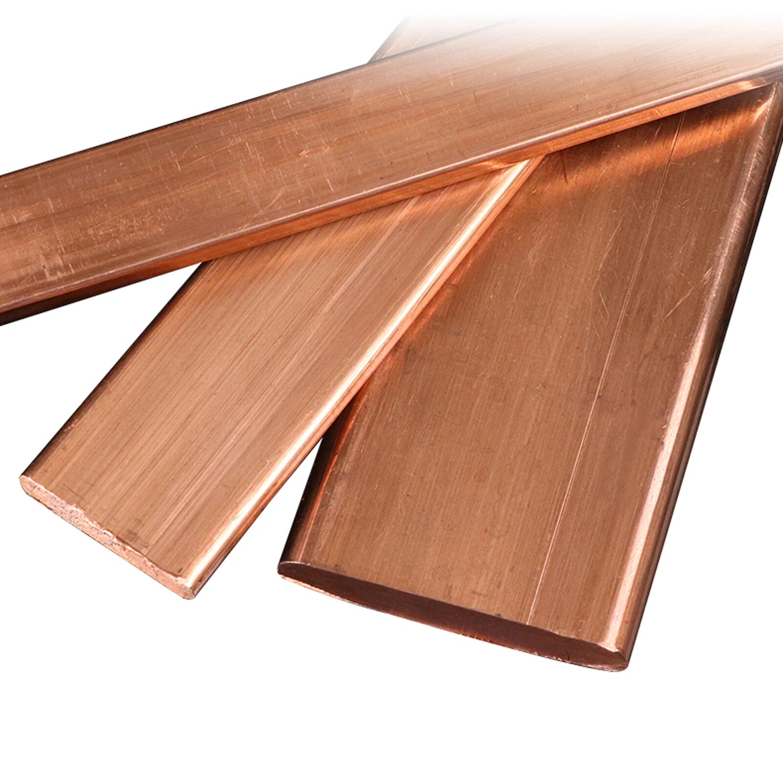 Copper Flat Bar Thick 1-60mm T2 99.9% Pure Cu Solid Metal Plate Widths 5mm-150mm
