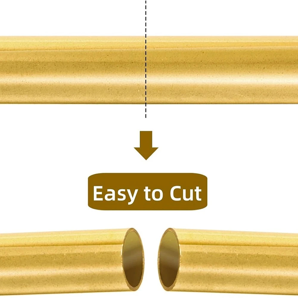 Brass Round Tube Pipe 300mm | OD 3–40mm | Wall 0.2–2mm | Seamless