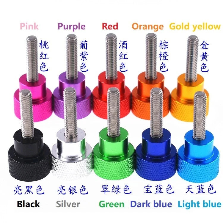 M5 M6 M8 M10 Knurled Thumb Screws Colourful Hand Grip Knob Bolts - Camera Tripod