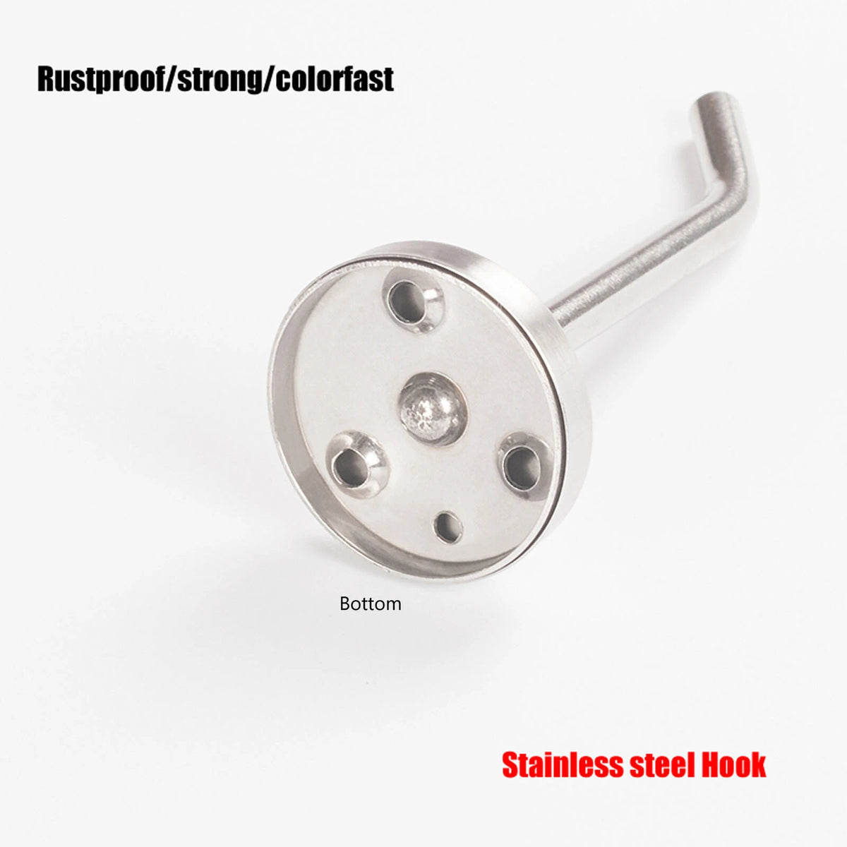 Stainless Steel Coat Hooks Robe Wall Door Dress Bathroom Clothes Hangers+Fixings