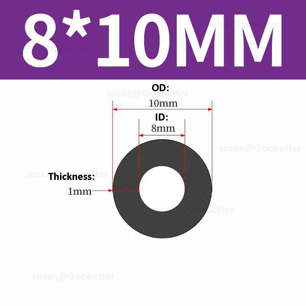Silicone Hose Pipe Tube Water Air Black Rubber Tubing Tube ID 0.5mm to 38mm