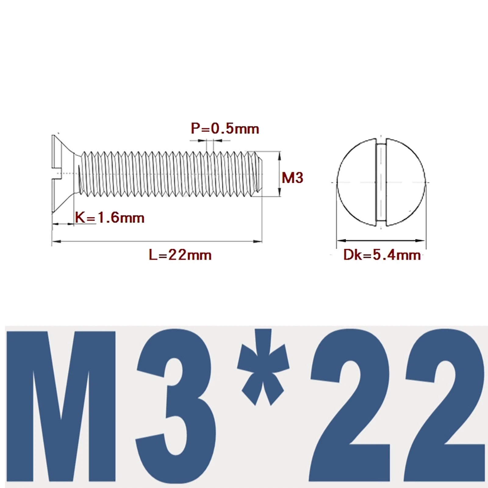 Countersunk Slotted Machine Screws M2–M8 | A2 Stainless Steel DIN 963