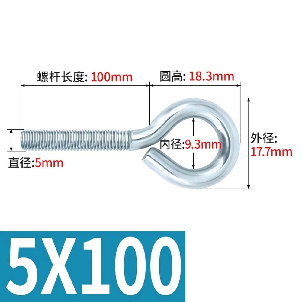 M3–M12 Galvanised Eye Screws | Metric Closed Eye Bolts & Threaded Ring Hooks