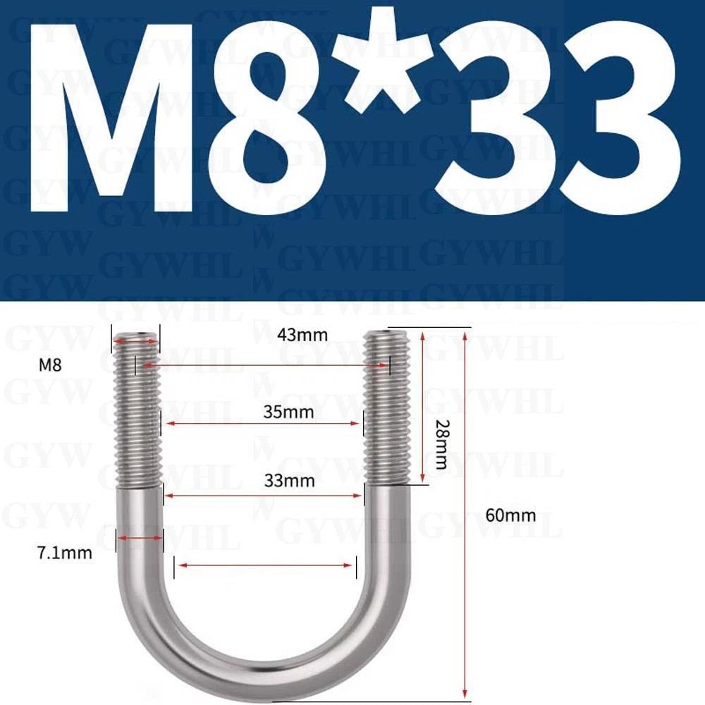 Marine Grade Round Bend U - Bolts — A2 & A4 Stainless Steel, M6 to M20 - HomeDIYer