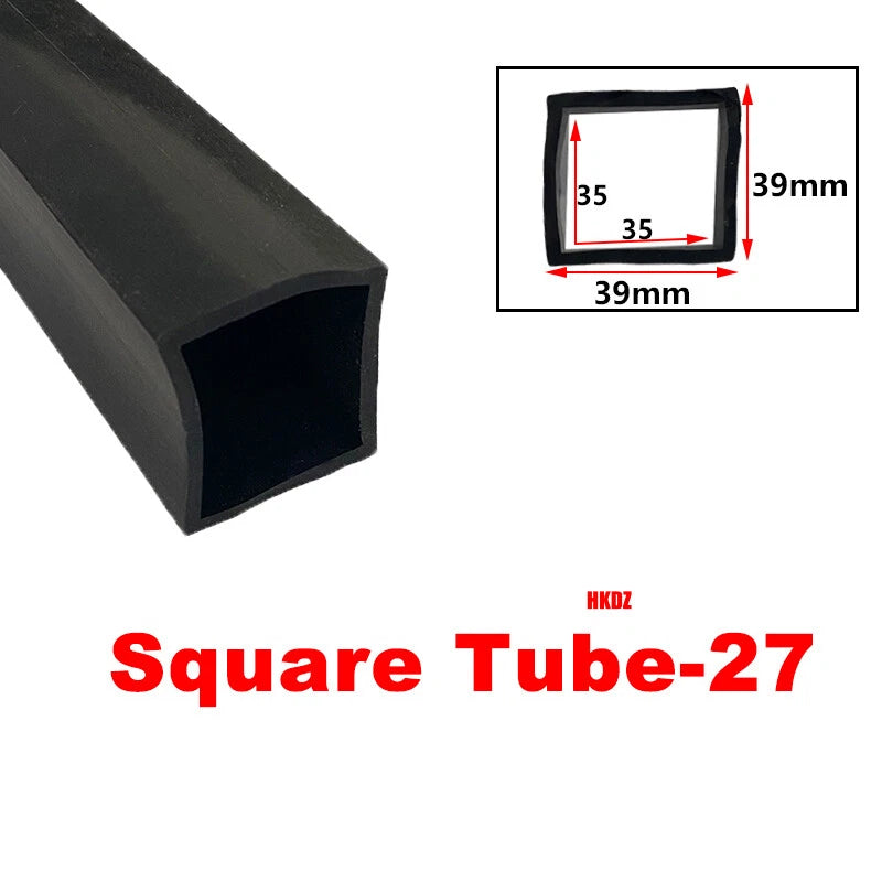 Square Silicone Rubber Hollow Tube Pipe Protector Seal Strips Width 2.5mm~108mm