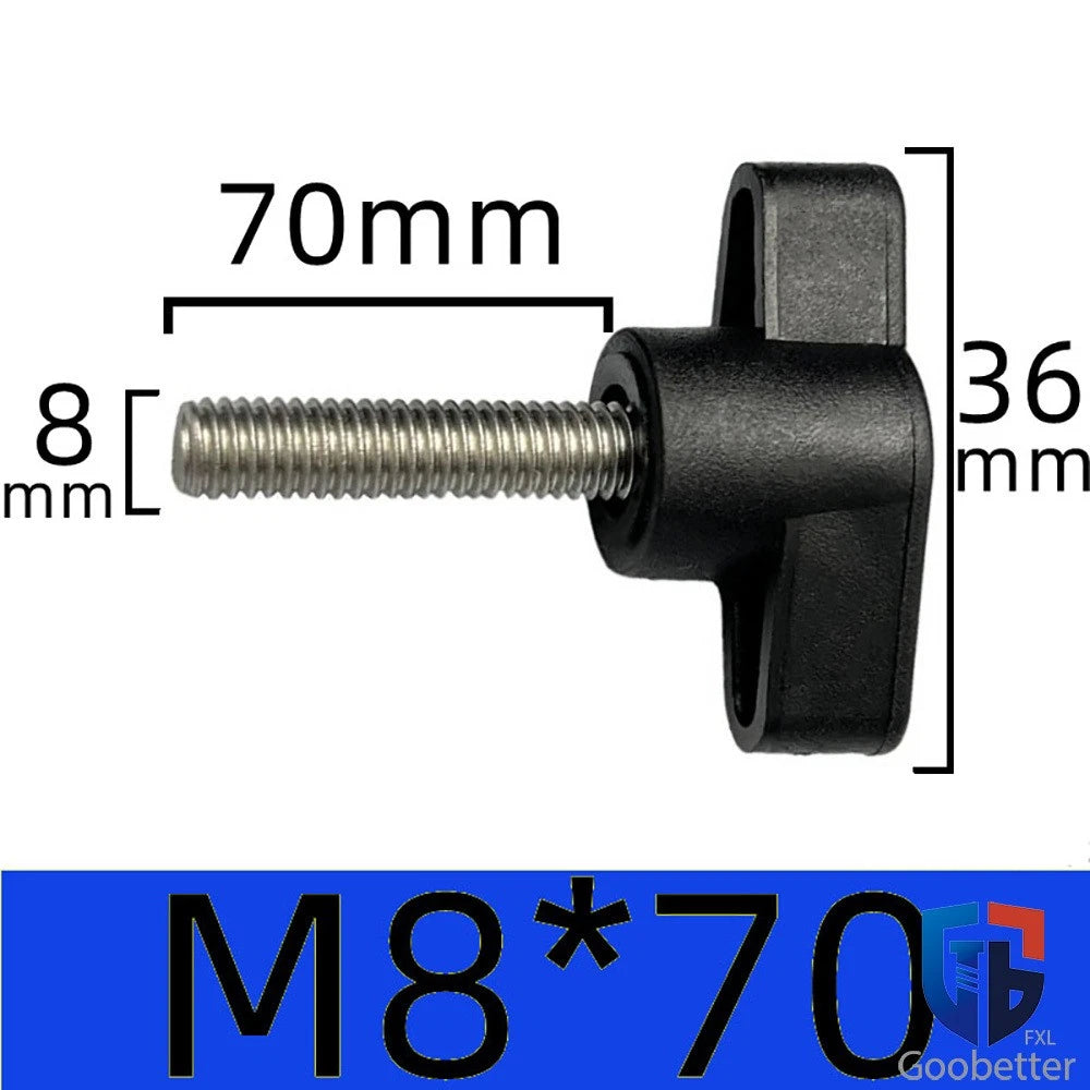 Male Wing Knob Bolt M5 M6 M8 Clamping Thumb Nut Z-handles Screws Stainless Steel
