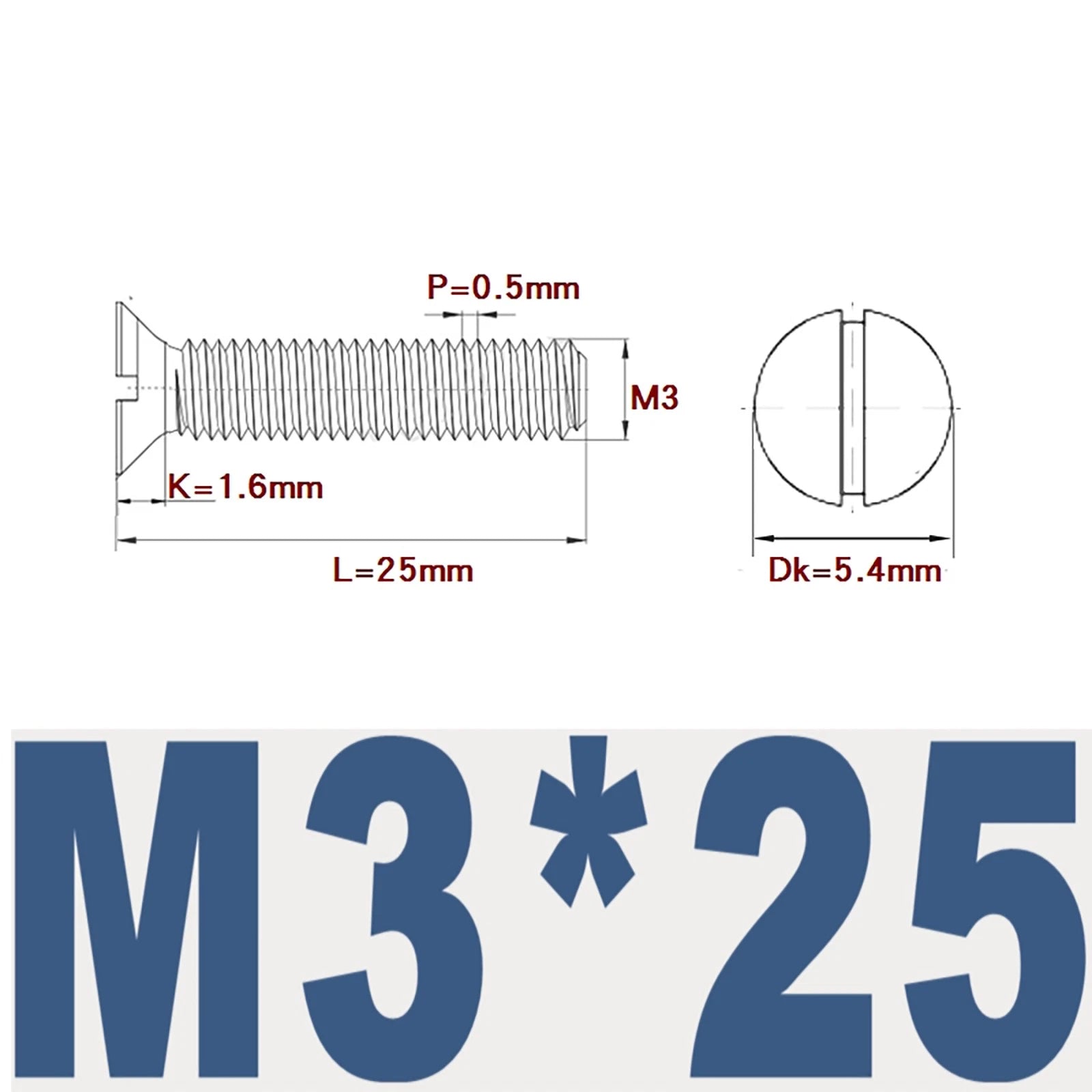 Countersunk Slotted Machine Screws M2–M8 | A2 Stainless Steel DIN 963