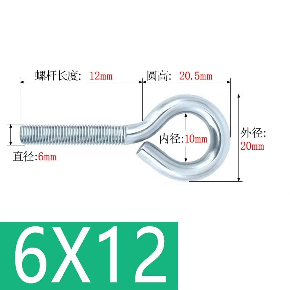 M3–M12 Galvanised Eye Screws | Metric Closed Eye Bolts & Threaded Ring Hooks