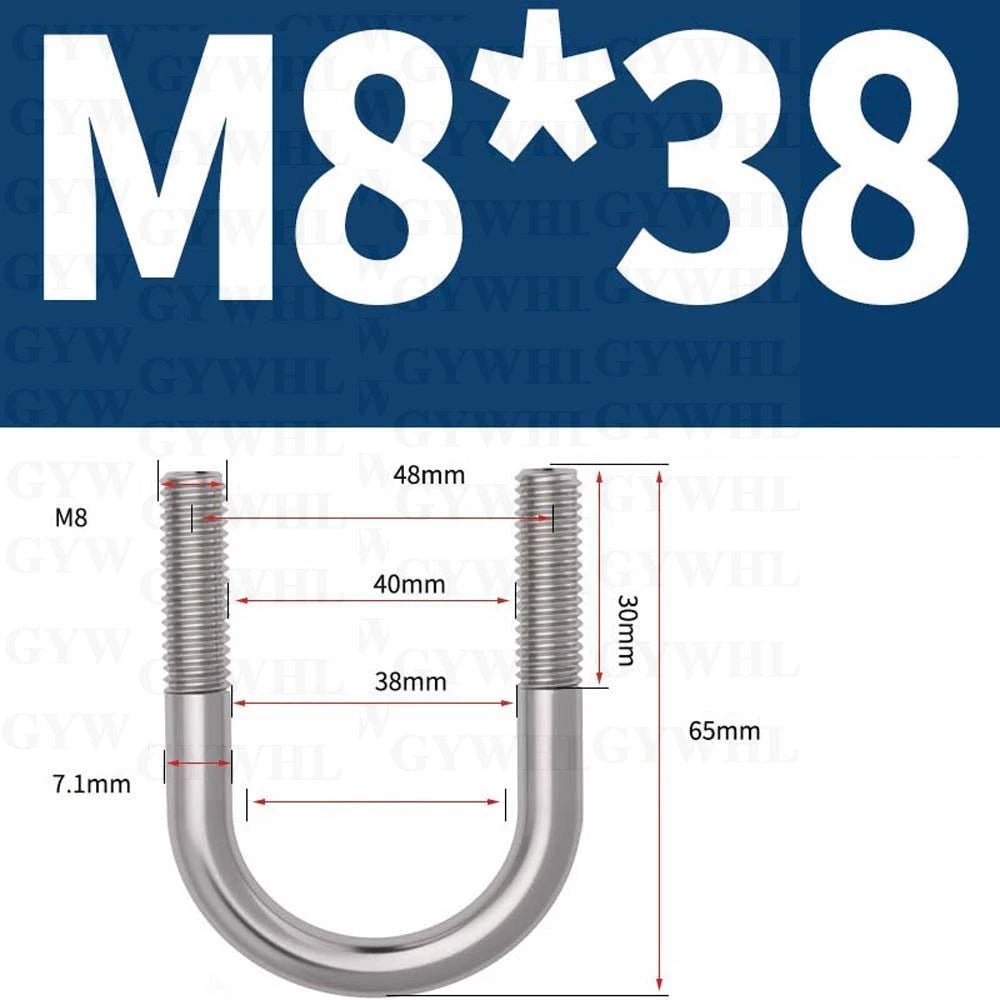 Marine Grade Round Bend U - Bolts — A2 & A4 Stainless Steel, M6 to M20 - HomeDIYer