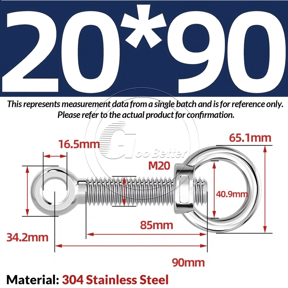 M16–M24 A2 304 Stainless Steel Lifting Eye Bolt & Eye Nut Threaded Ring - HomeDIYer