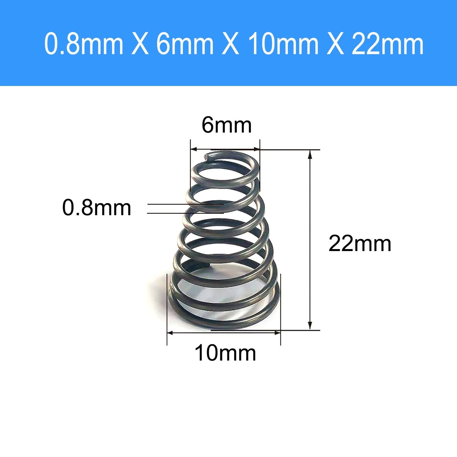 Conical Compression Spring Tapered Spring Steel Wire 0.2-3mm Heavy Duty Cone DIY
