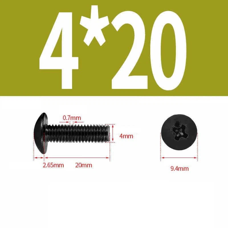 Phillips Pan Head Machine Screws — Nickel Plating & Black Zinc, M2–M6, 10 or 25 Pcs