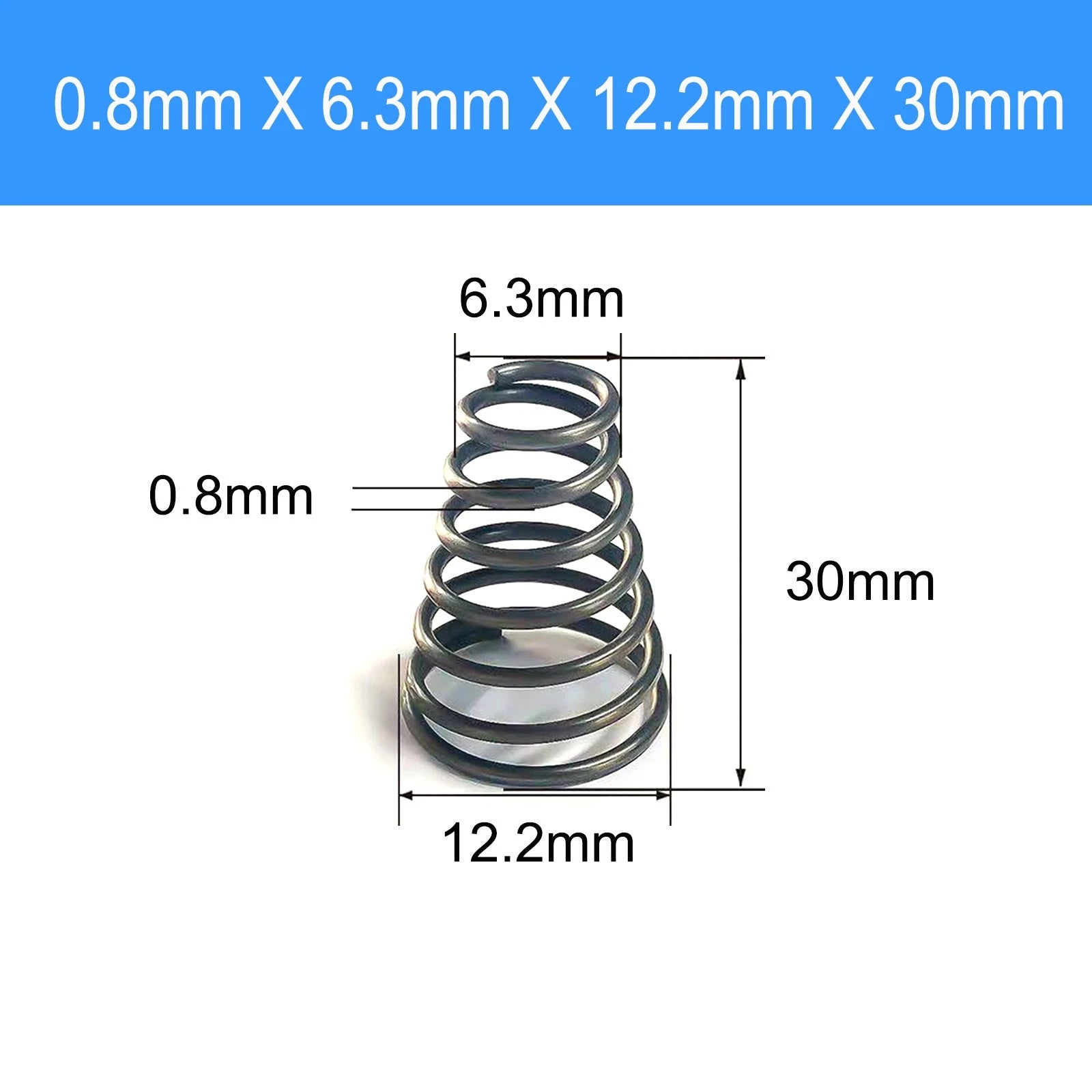 Conical Compression Spring Tapered Spring Steel Wire 0.2-3mm Heavy Duty Cone DIY