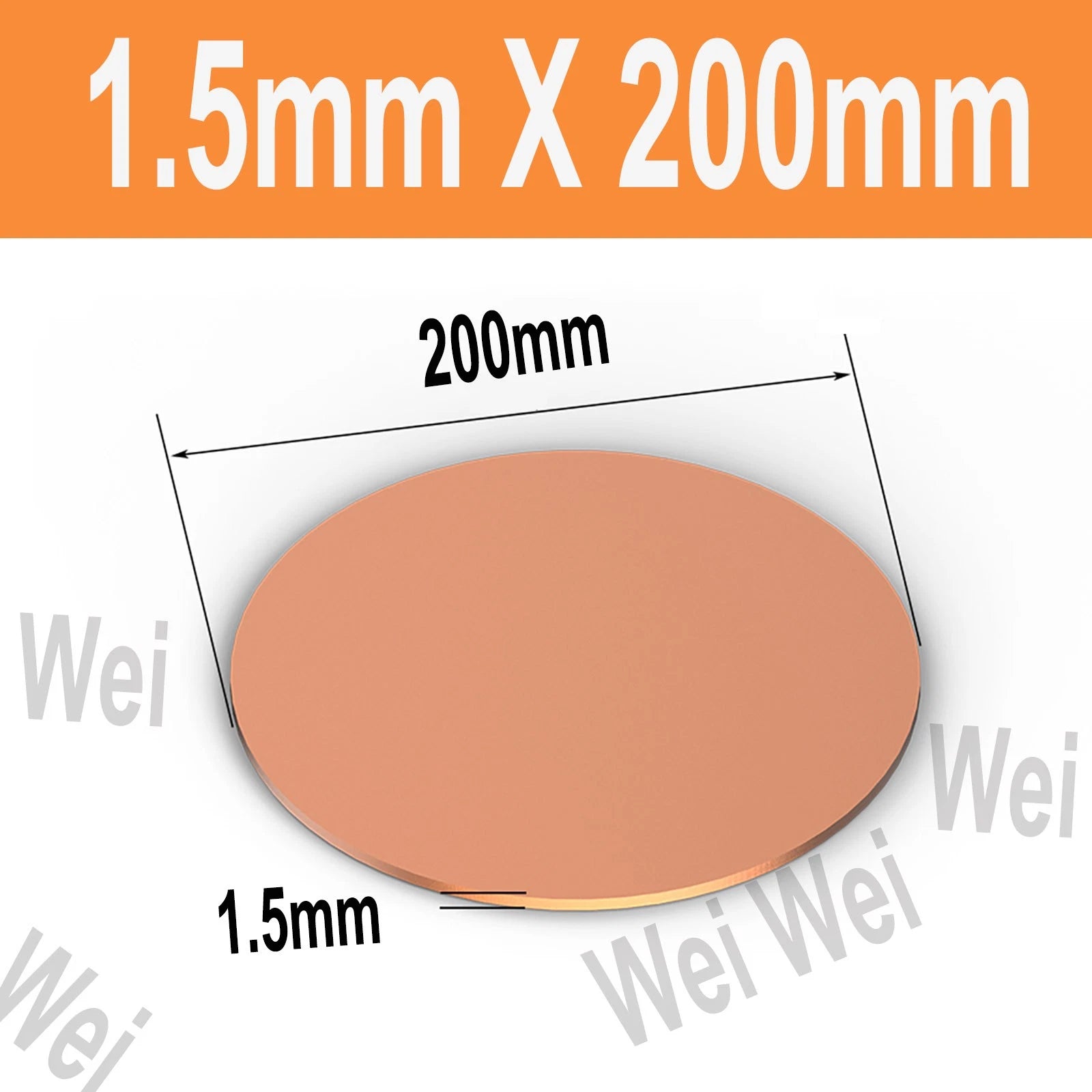 Solid Pure Copper Discs Blanks Round Plate Metal Sheet 0.5mm - 5mm Thick Cu 99.9