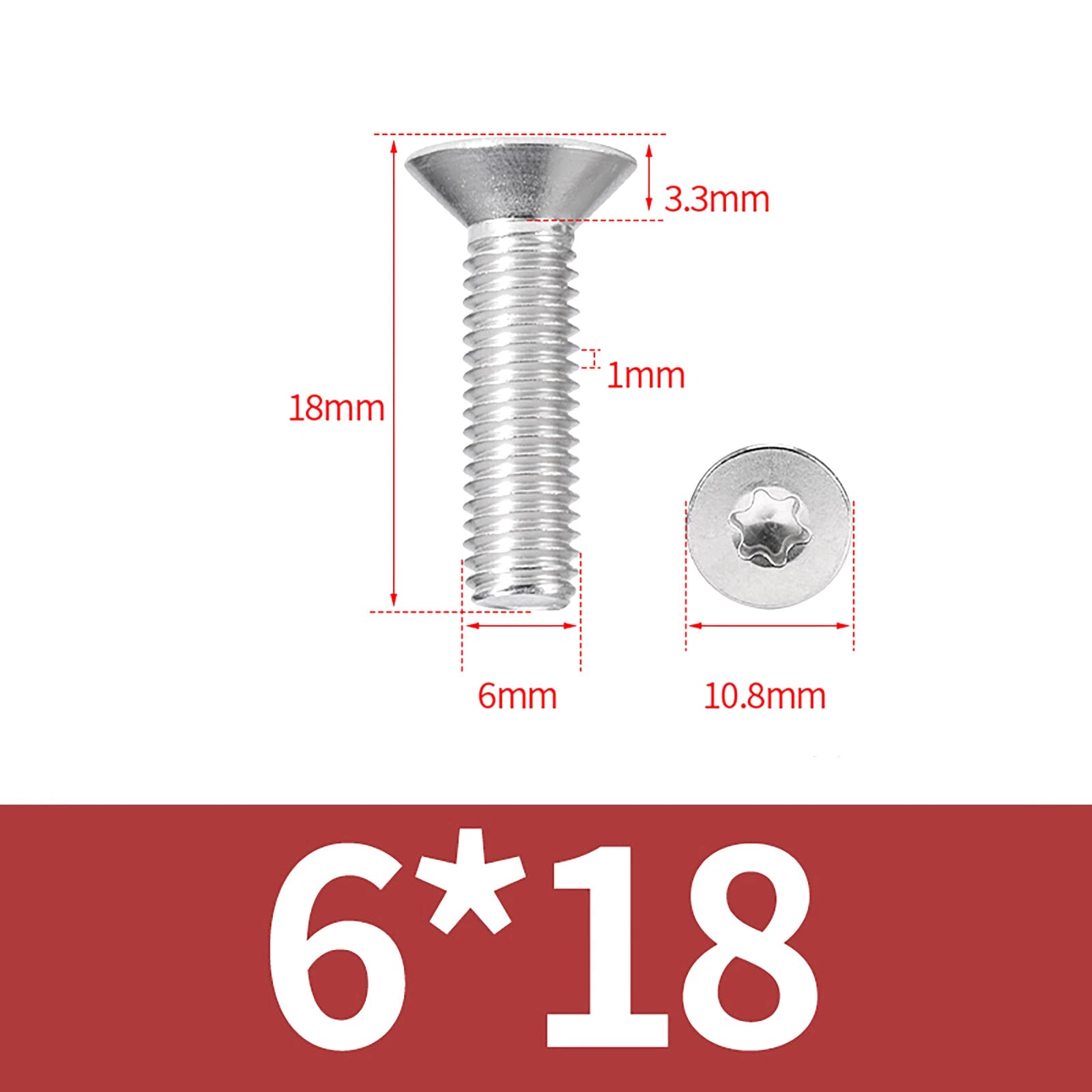M2- M12 Torx Countersunk Machine Screws Six Lobe Bolts A2 Stainless Steel