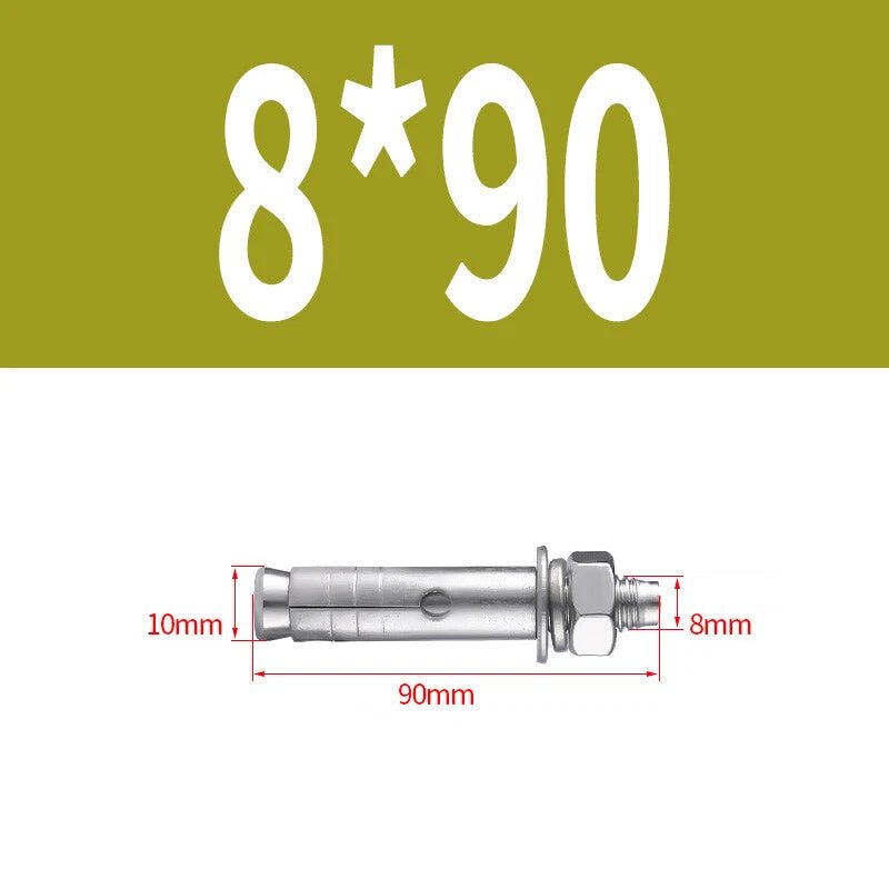 Hex Nut Expansion Sleeve Anchor Bolts — M6 to M20, Galvanized & Stainless Steel - HomeDIYer
