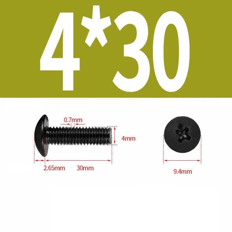 Phillips Pan Head Machine Screws — Nickel Plating & Black Zinc, M2–M6, 10 or 25 Pcs
