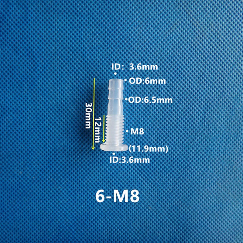 Plastic Barbed Bulkhead Fitting with Male Thread — Hose Tail Pipe Connector
