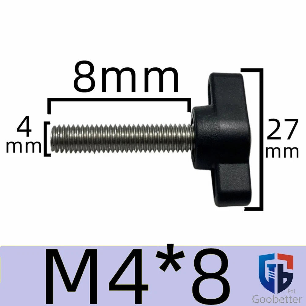 Male Wing Knob Bolt M5 M6 M8 Clamping Thumb Nut Z-handles Screws Stainless Steel