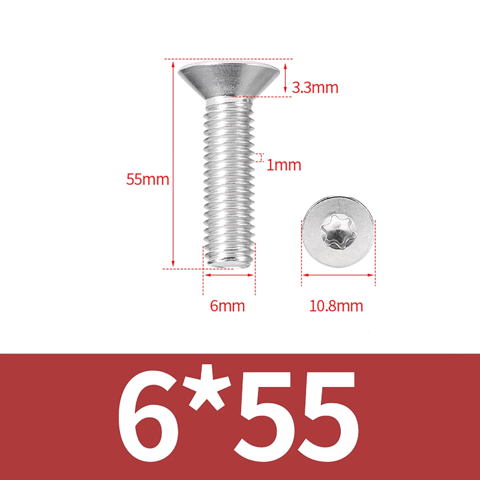 M2- M12 Torx Countersunk Machine Screws Six Lobe Bolts A2 Stainless Steel
