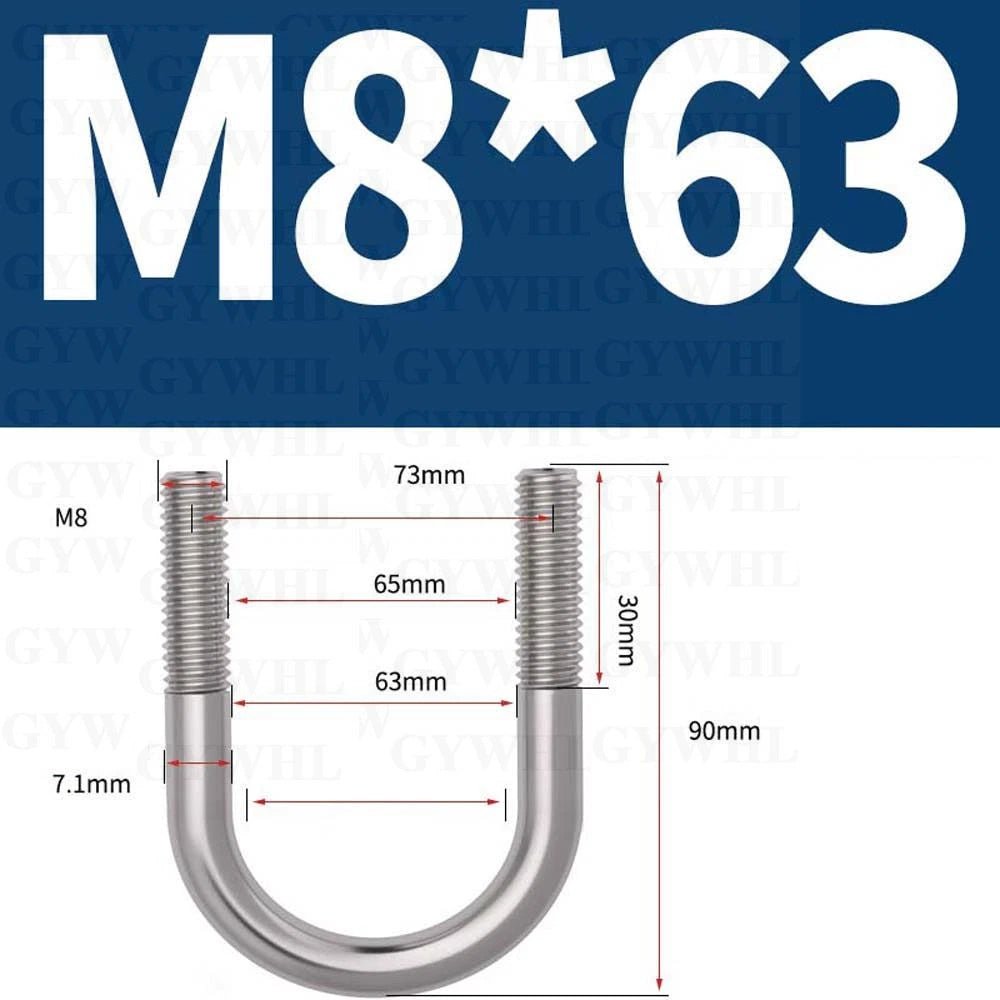 Marine Grade Round Bend U - Bolts — A2 & A4 Stainless Steel, M6 to M20 - HomeDIYer