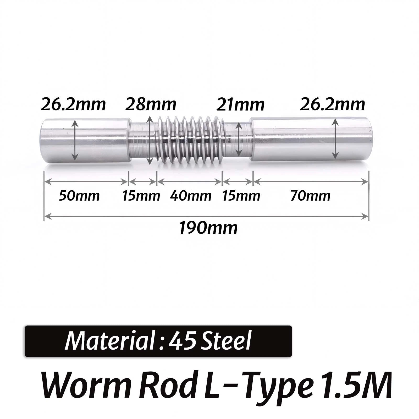 0.5/0.8/1/1.5 Module 20T to 60T Gear Copper Worm Wheel Gear & Worm Gear Shaft