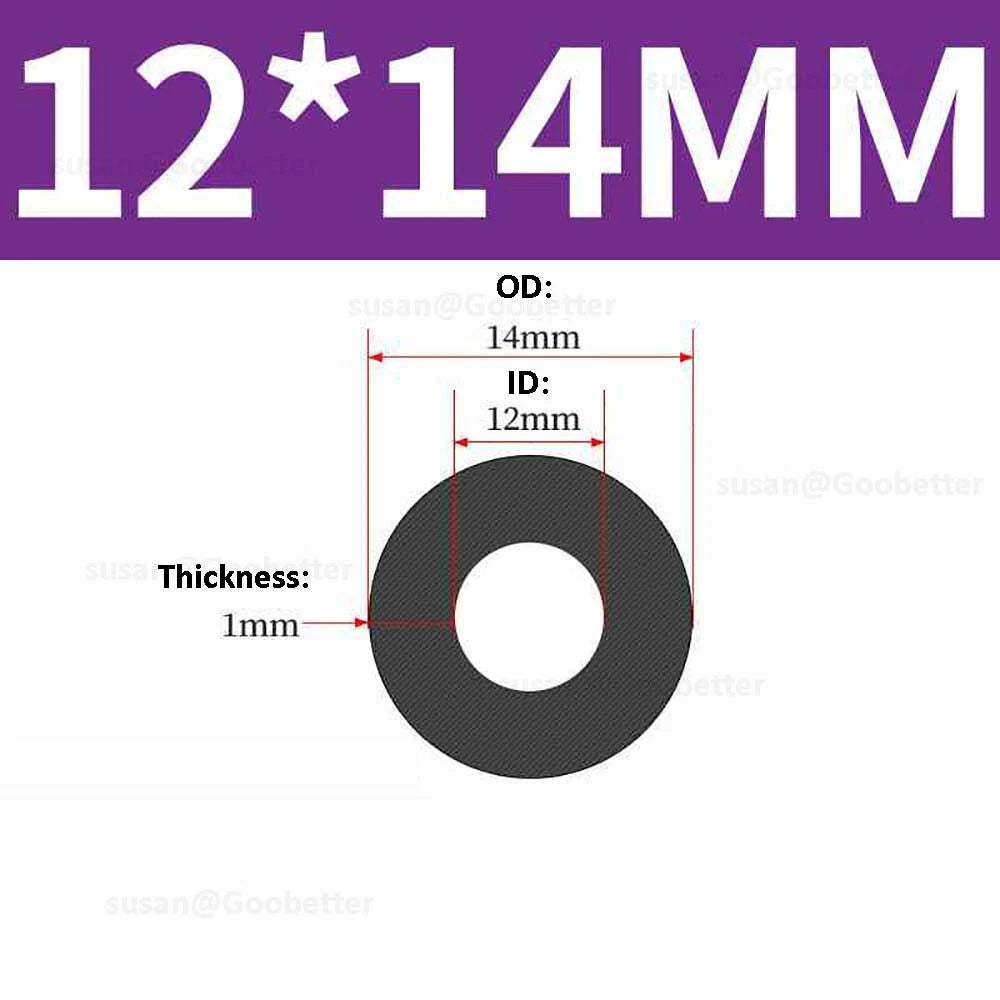 Silicone Hose Pipe Tube Water Air Black Rubber Tubing Tube ID 0.5mm to 38mm
