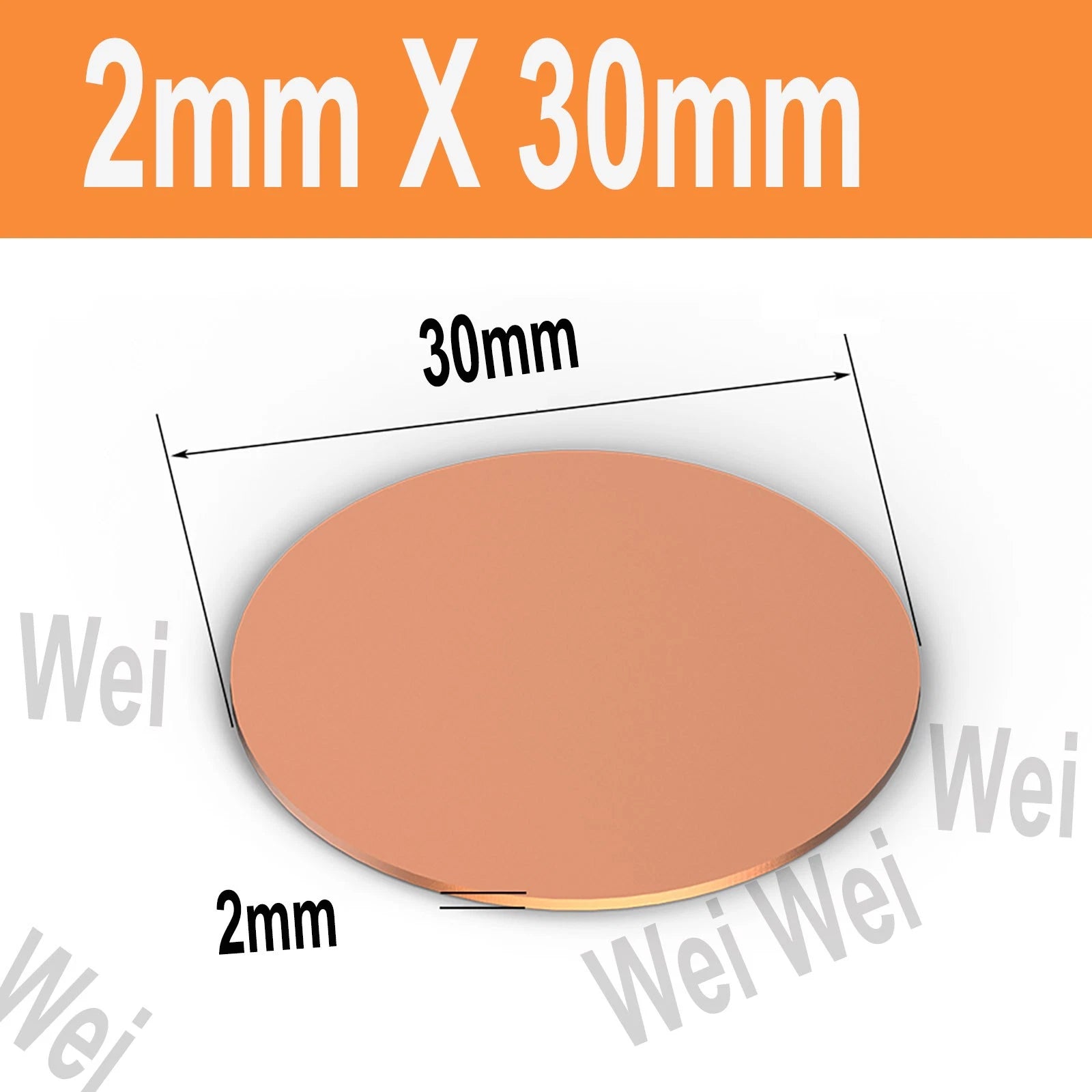 Solid Pure Copper Discs Blanks Round Plate Metal Sheet 0.5mm - 5mm Thick Cu 99.9