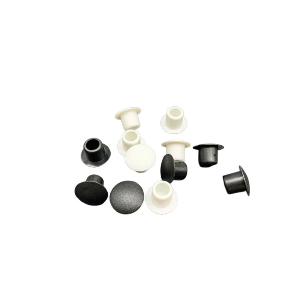 Round Hole Plugs – Rubber Button Screw Caps & Blanking Seals (9mm, 10mm, 11mm) Black/White
