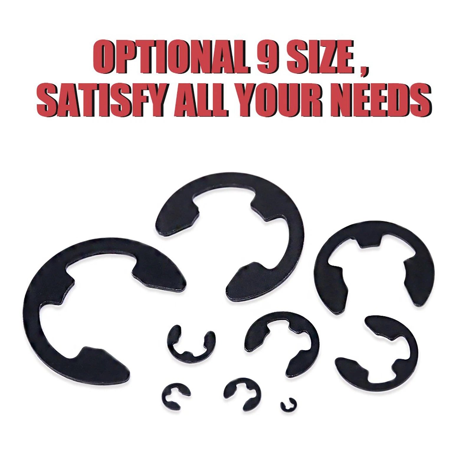 1490-Pcs E-Clip Circlip External Retaining Ring Assortment Set - 1.2mm to 22mm