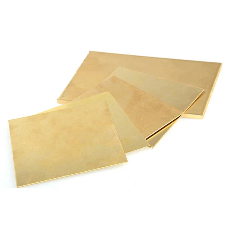 100~300mm CuZn40 H62 Brass Metal Flat Plate Square Sheet Foil Thick 0.5mm - 6mm
