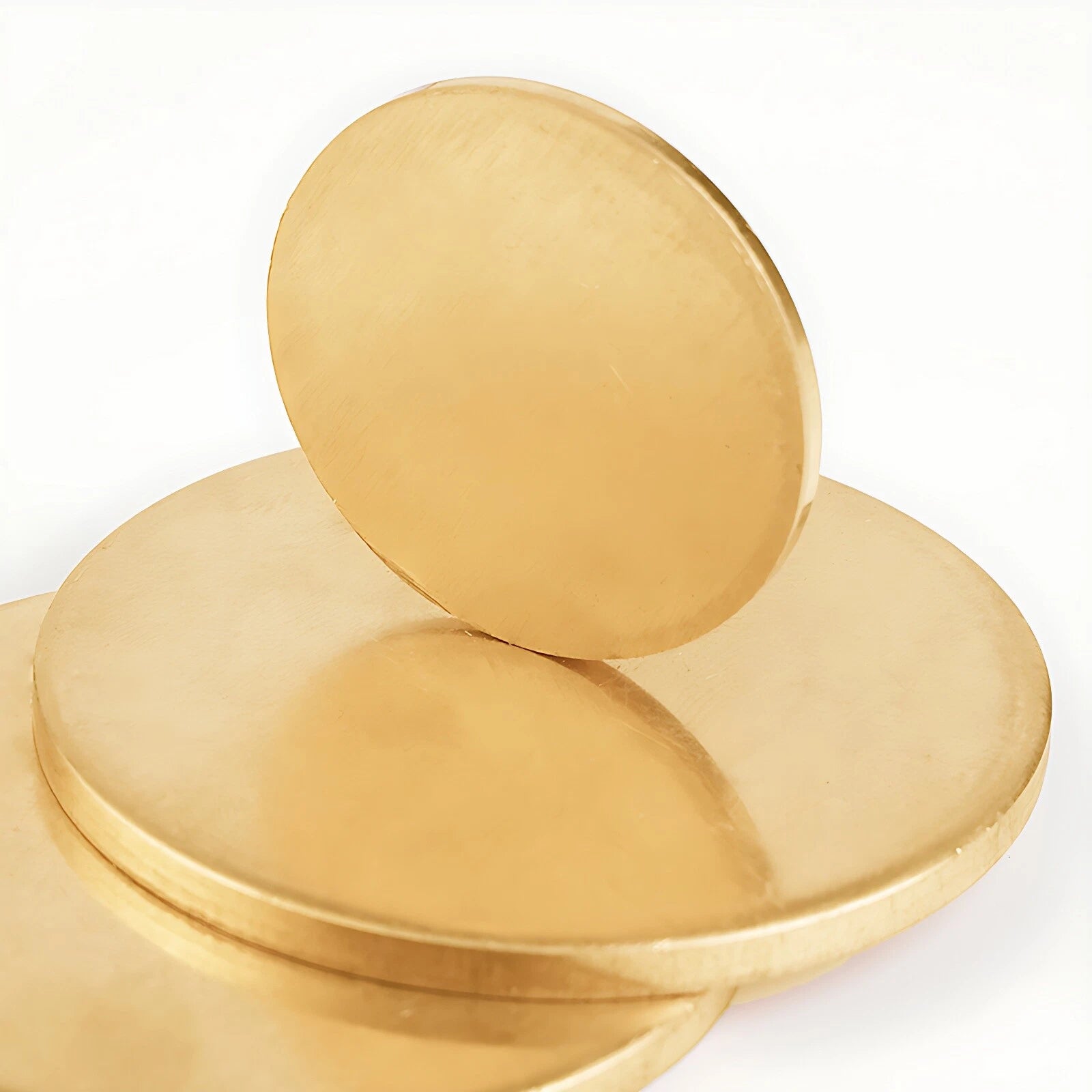 H62 Solids Brass Discs Blanks Metal Round Sheets OD 50-200mm Thick 0.8mm 1mm- 3m