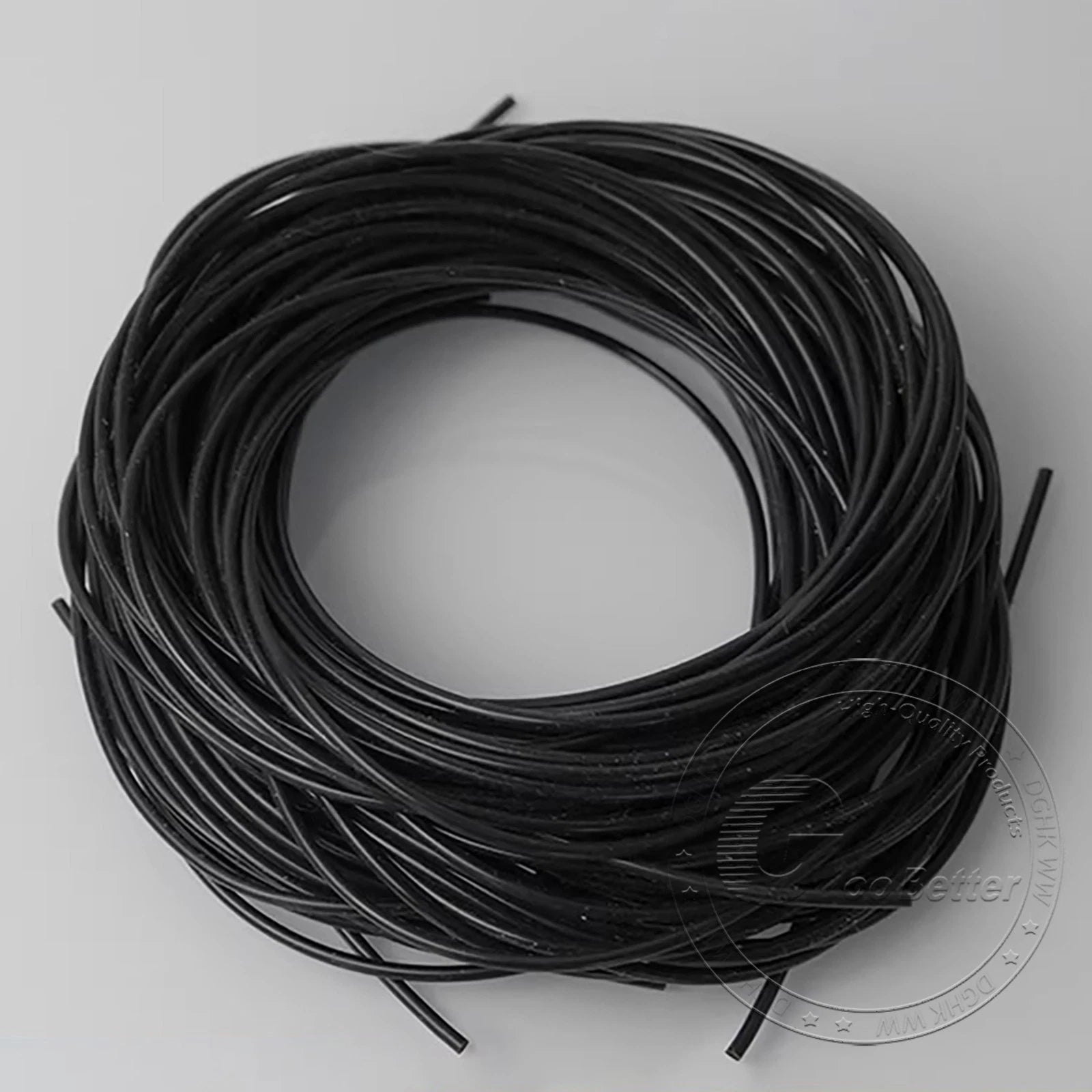 Black Food Grade Silicone Capillary Tube — ID 0.3mm to 4mm, Soft Rubber Hose, 10 Meter