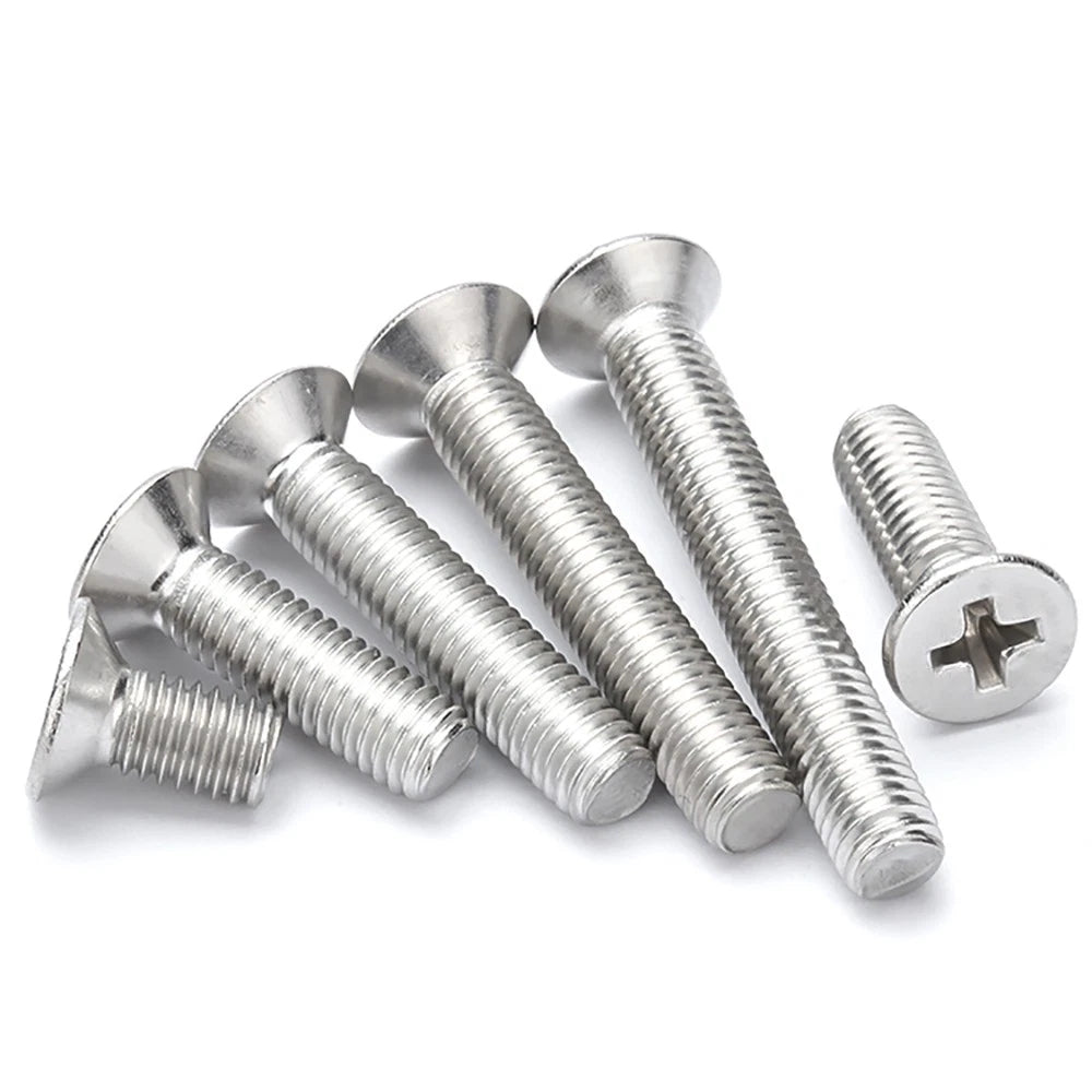 M2 to M8 A4 316 Stainless Steel Phillips Countersunk Screws DIN 965 Marine Grade