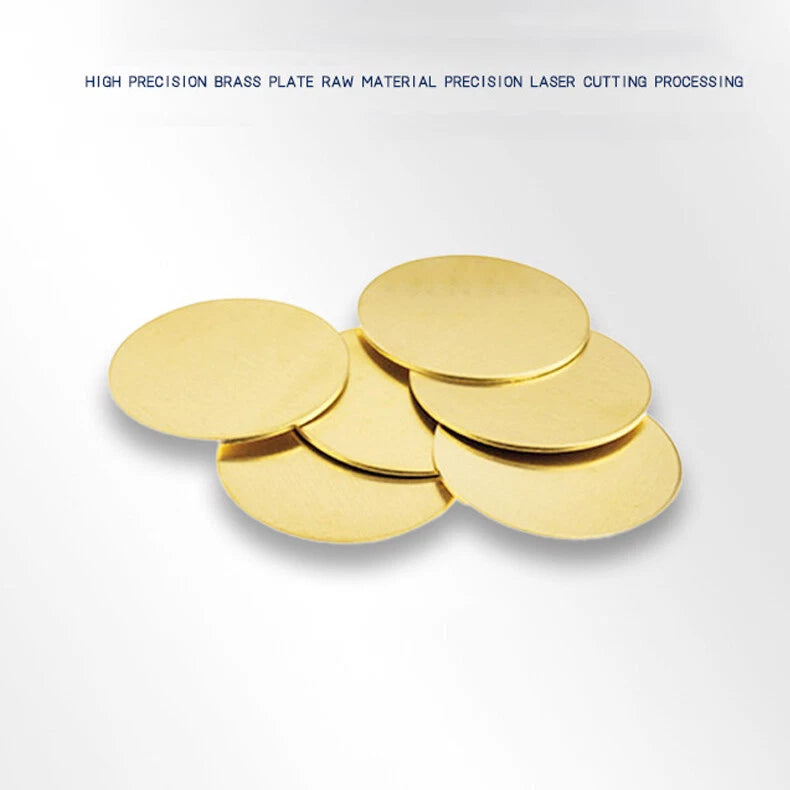 H62 Solid Brass Discs Blanks Metal Round Sheets OD 50-100mm Thick 0.5mm 1mm- 3mm