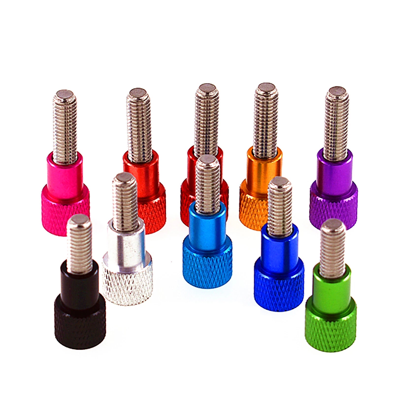 M6 6mm Knurled Thumb Screws Stainless Steel + Aluminium Hand Grip Knob Bolts