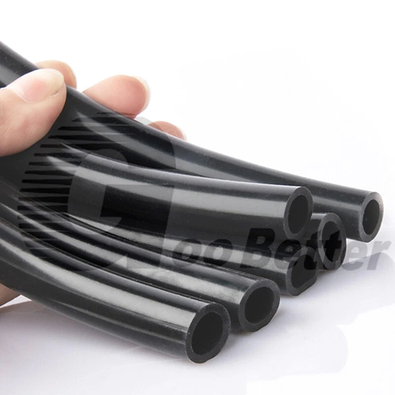 Black Food Grade Silicone Tube Hose Vacuum Tubing Pipe Soft Rubber ID 0.5-25mm