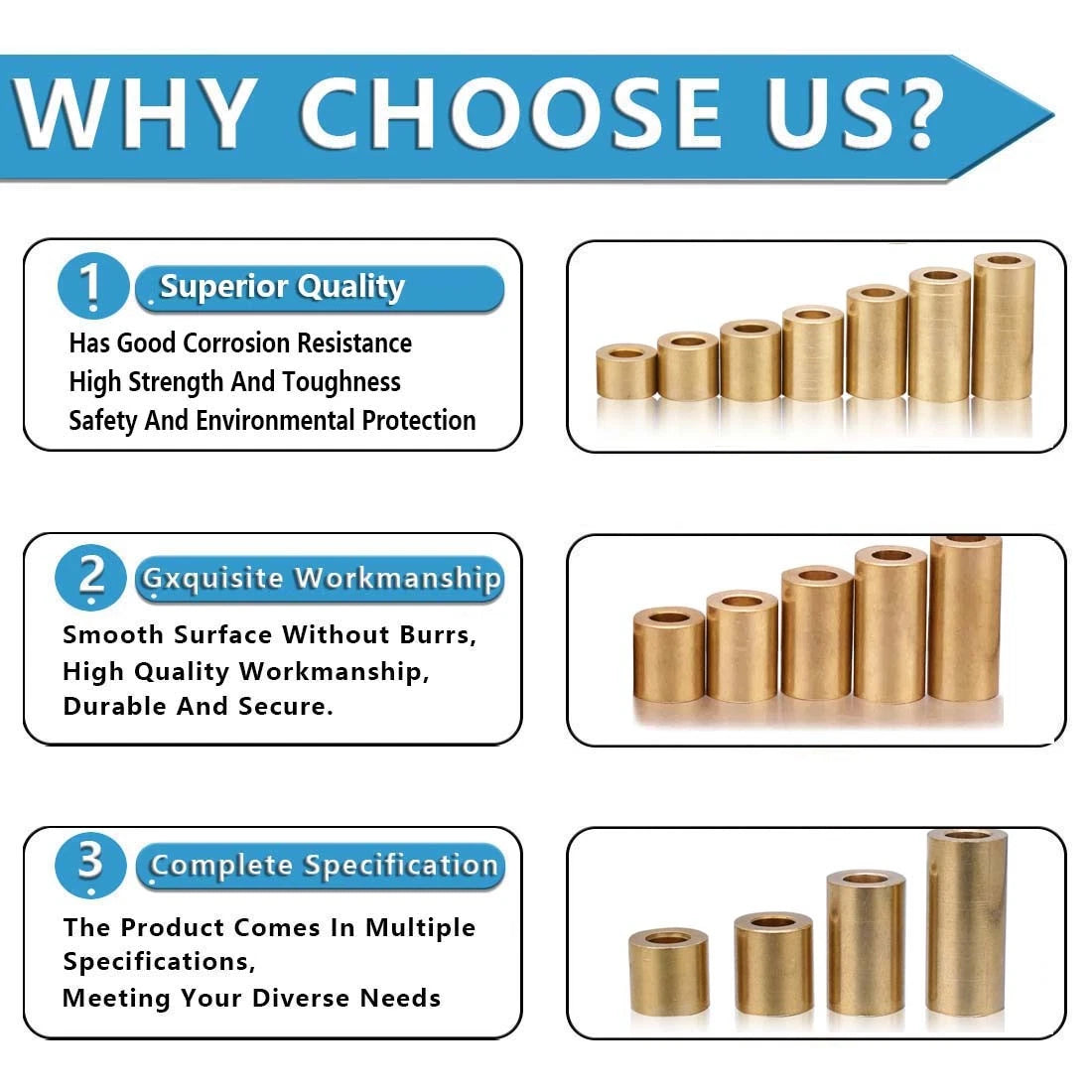 Brass Round Tube Pipe Hollow Spacers Standoff Bush Wall Thickn 0.5mm Many Sizes