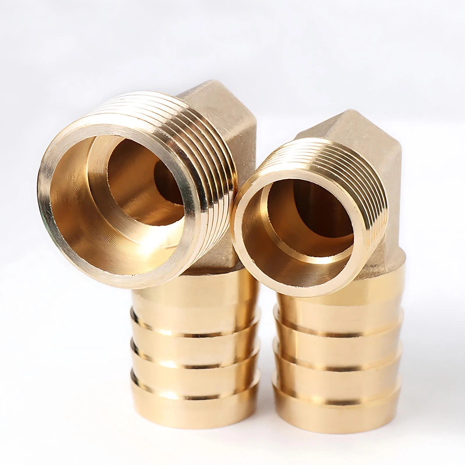 Brass 90° BSP Male Elbow x Barbed Hose Tail Fitting – Air & Water Pipe Connector