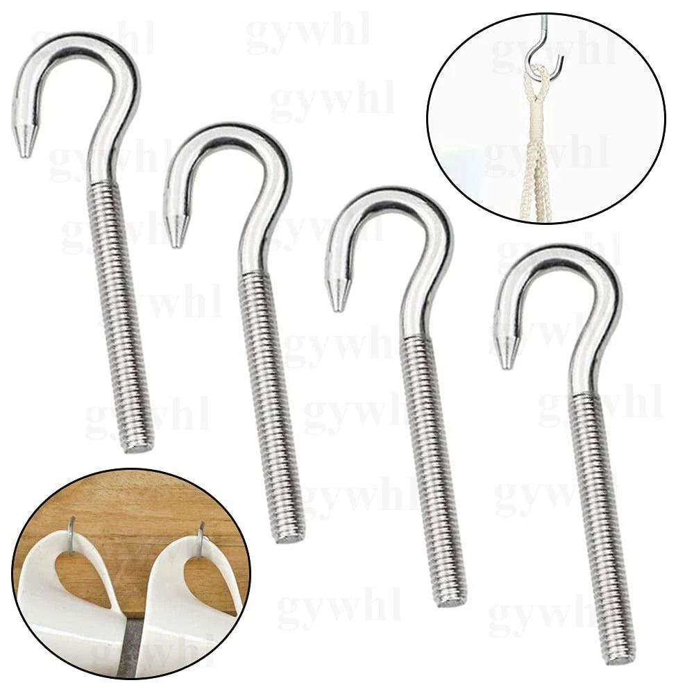 Heavy Duty Stainless Threaded Eye Hook Bolt Ring Bolts for Garden Fence Projects