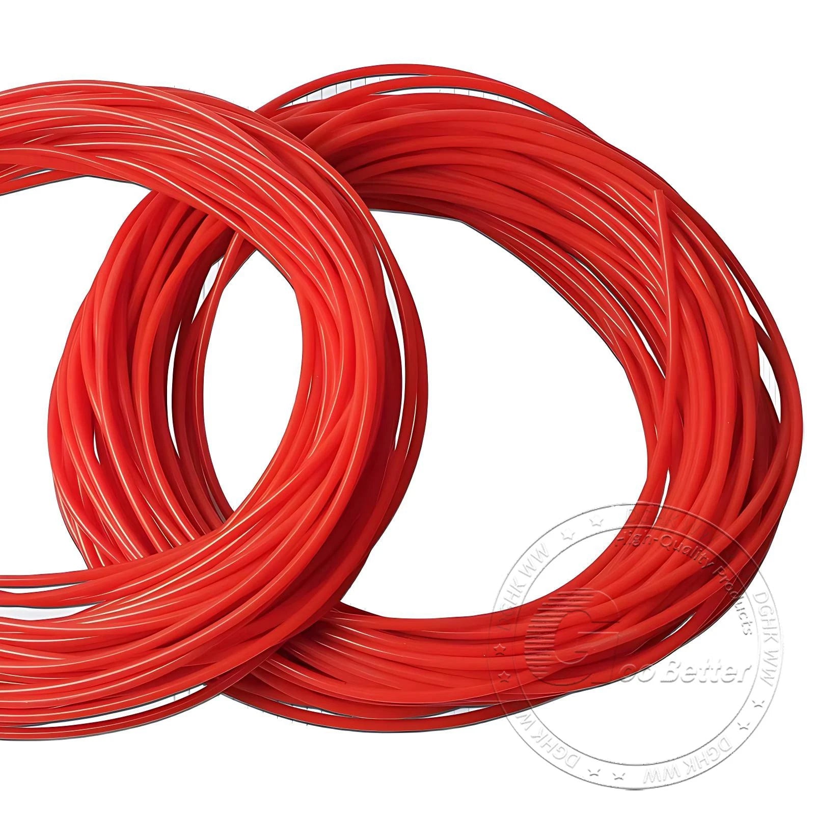 Red Food Grade Silicone Capillary Tube — ID 0.3mm to 4mm, 10 Meter
