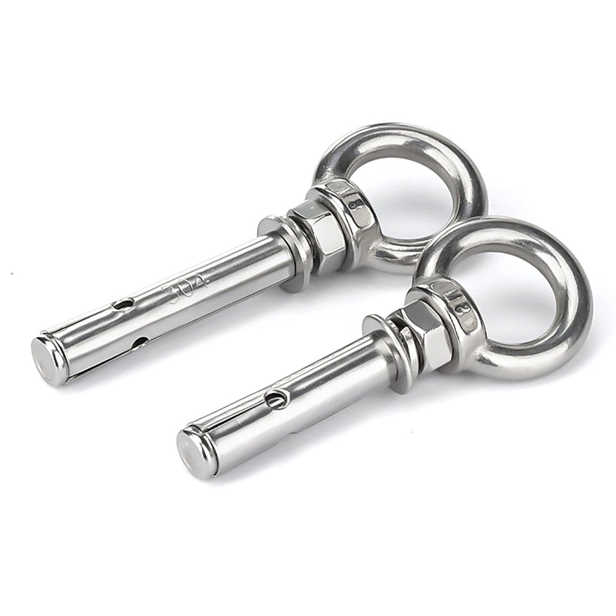 Closed Hook Eye Bolt with Rawl Shield Wall Anchor — A2 Stainless Steel (M6–M20) - HomeDIYer