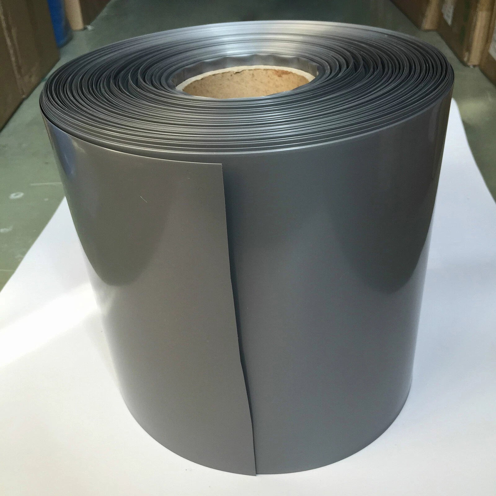 Silver PVC Heat Shrink Tubing — Flat Width 17mm to 300mm, Sold by the Meter