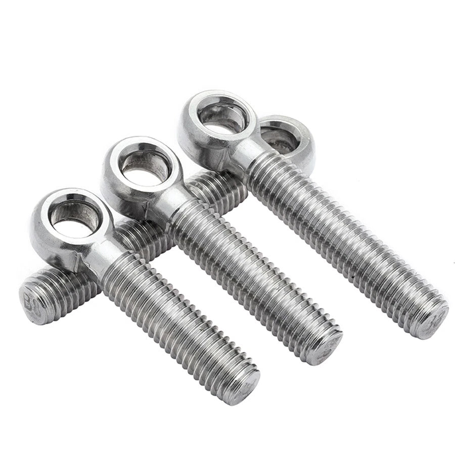 A2 Stainless Steel Eye Bolts with Threaded Shank — M5 to M20 - HomeDIYer